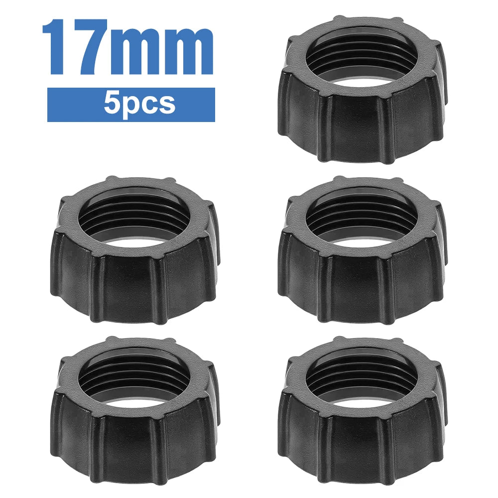 5-Pack 17mm Threaded Knob Nuts for Tripod, Car Mount & Phone Holder Tripod Knob Nut Axl black