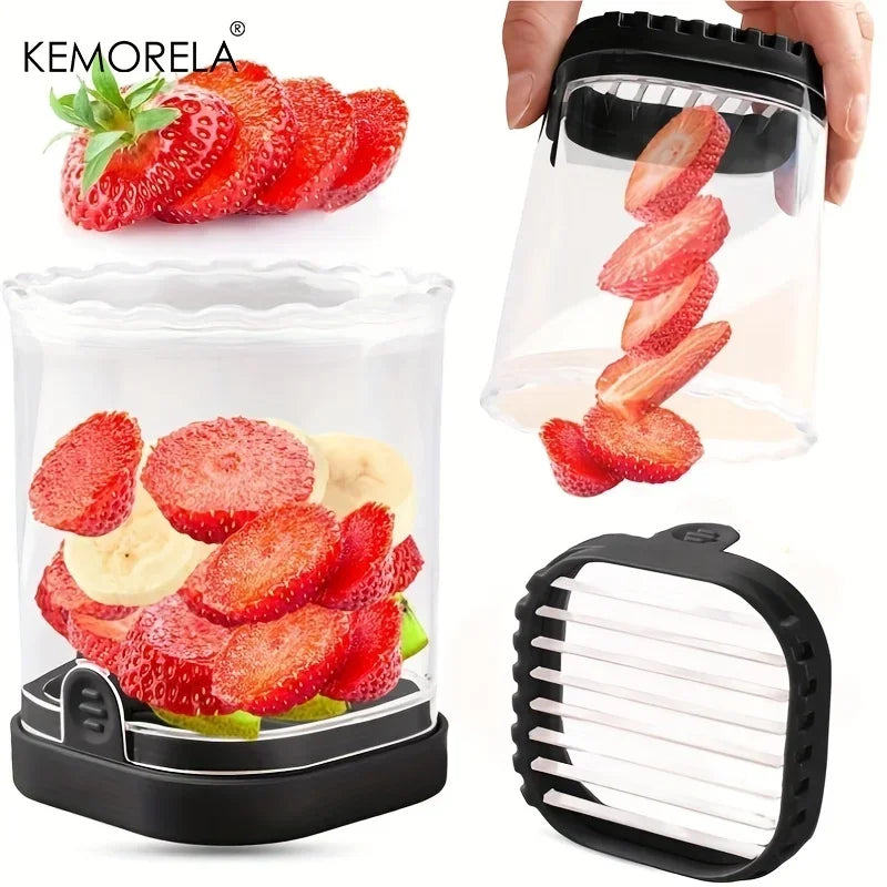 2-in-1 Stainless Steel Fruit & Vegetable Slicer Chopper Cup Fruit Vegetable Slicer Axl