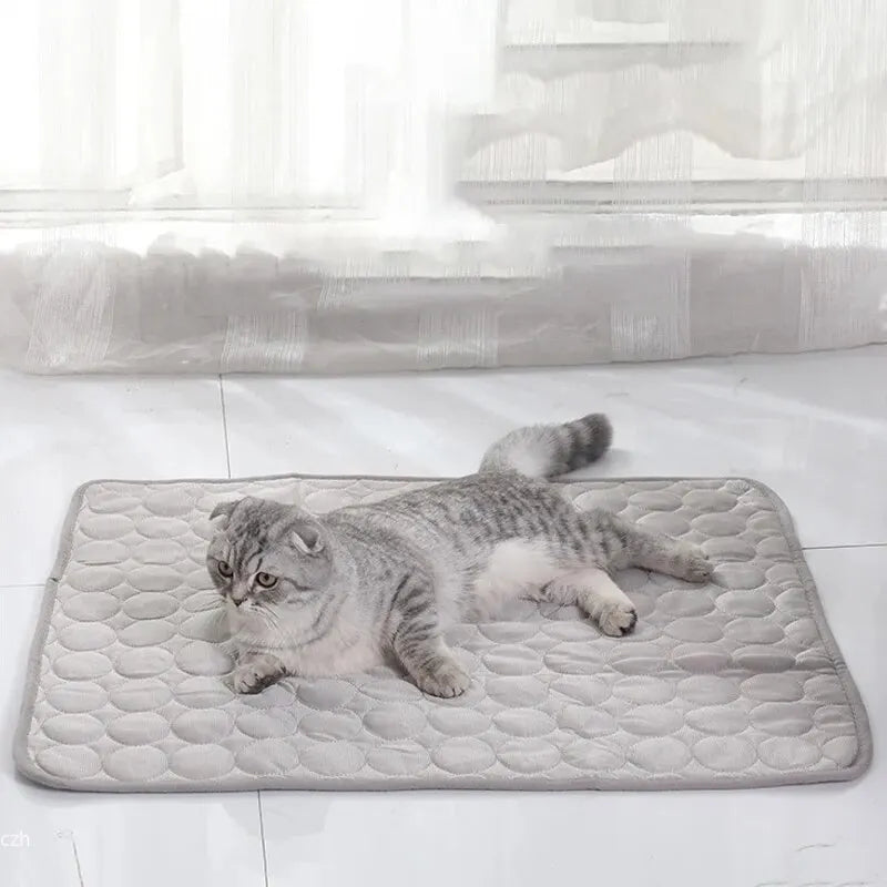 Pet Cooling Mat – Ice Silk Summer Pad for Cats & Dogs Pet Cooling Mat Axl