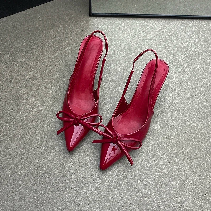 Women's Butterfly-Knot High Heel Pumps – Elegant Party Shoe High Heel Pumps Axl red 40