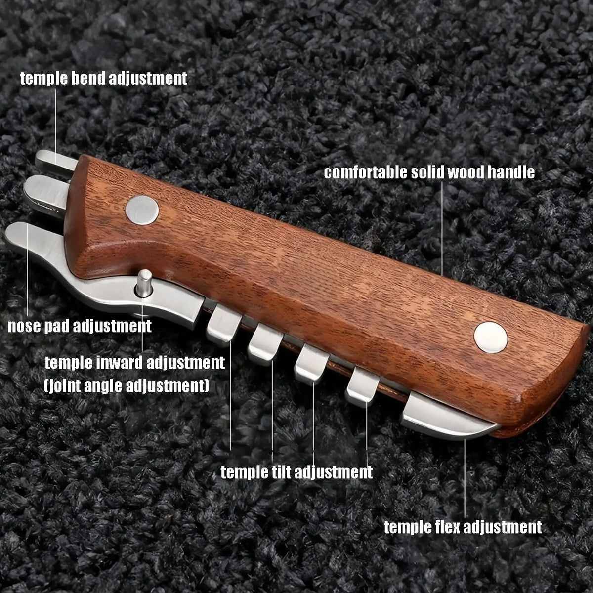Multifunctional Eyeglass Adjustment Tool – Temple & Frame Adjuster Eyeglass Repair Tool Axl