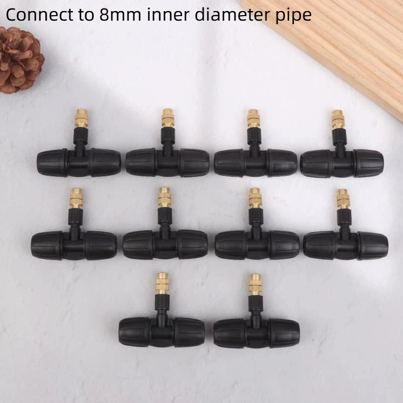 10-Pack Brass Misting Nozzles – Adjustable Garden Micro Sprinklers Garden Misting Nozzles Axl A4