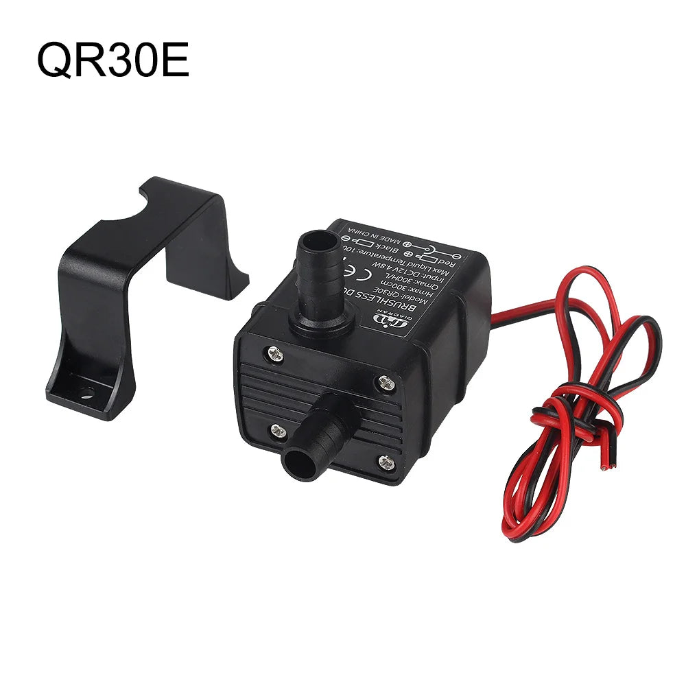 DC 12V Mini Brushless Submersible Water Pump 280L/H 300cm Lift Submersible Water Pump Axl QR30E EU