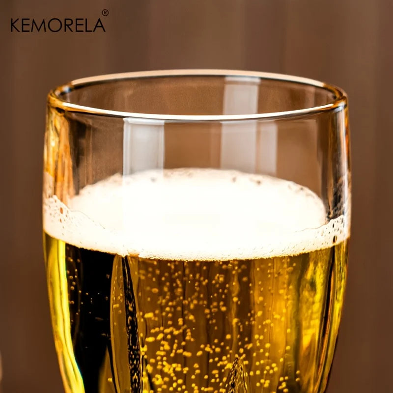 KEMORELA 400ml Glass Beer Mugs – 1 or 2 Pack | Party Drinkware Glass Beer Mug Axl