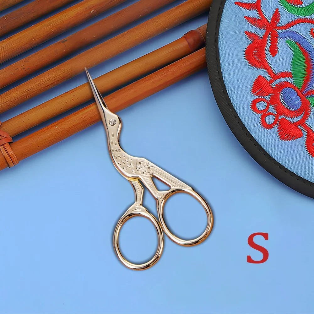 Retro Vintage Embroidery Scissors – Stainless Steel Craft Tool Embroidery Scissors Axl Scissors-Golden-S