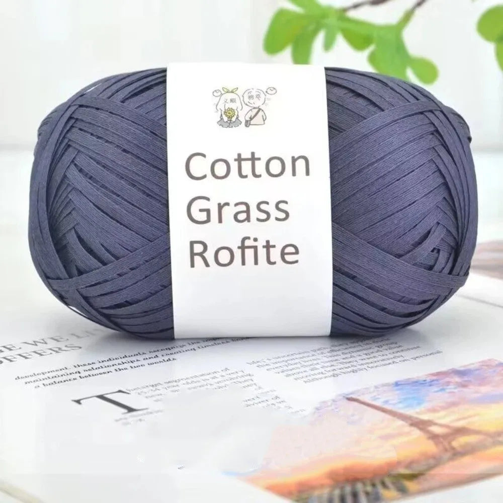 102M Multicolor Raffia Yarn for Crochet, Knitting & DIY Crafts Craft Yarn Axl Dark Blue