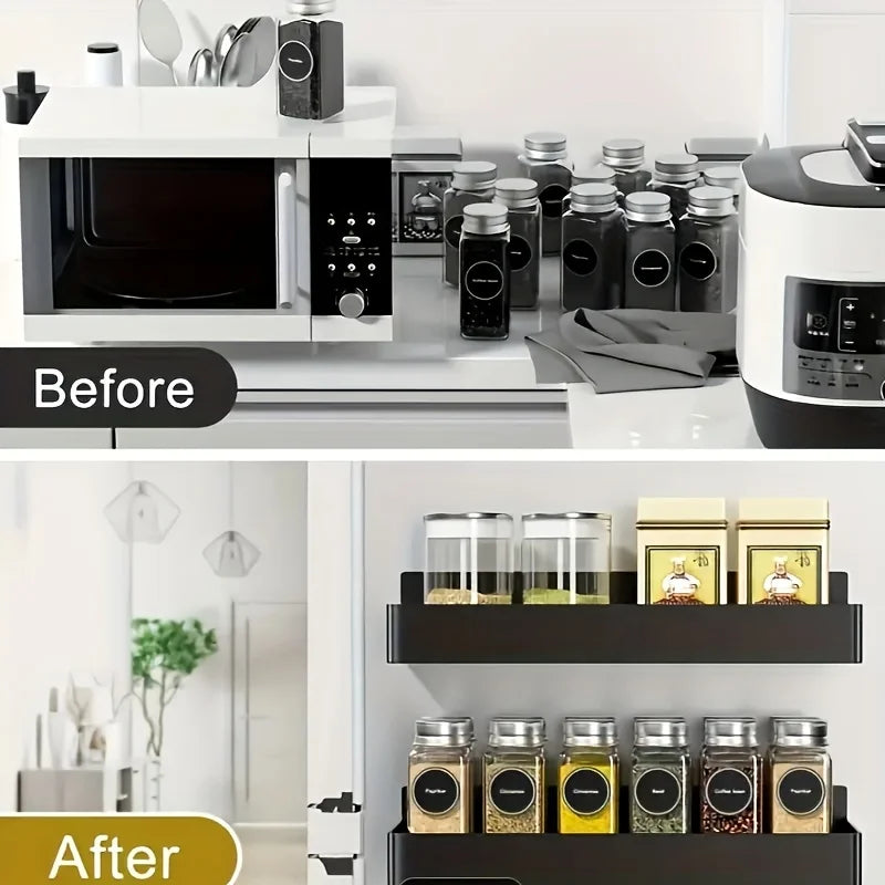 Magnetic Fridge Baskets Set of 2 – Kitchen Storage Rack Magnetic Storage Basket Axl