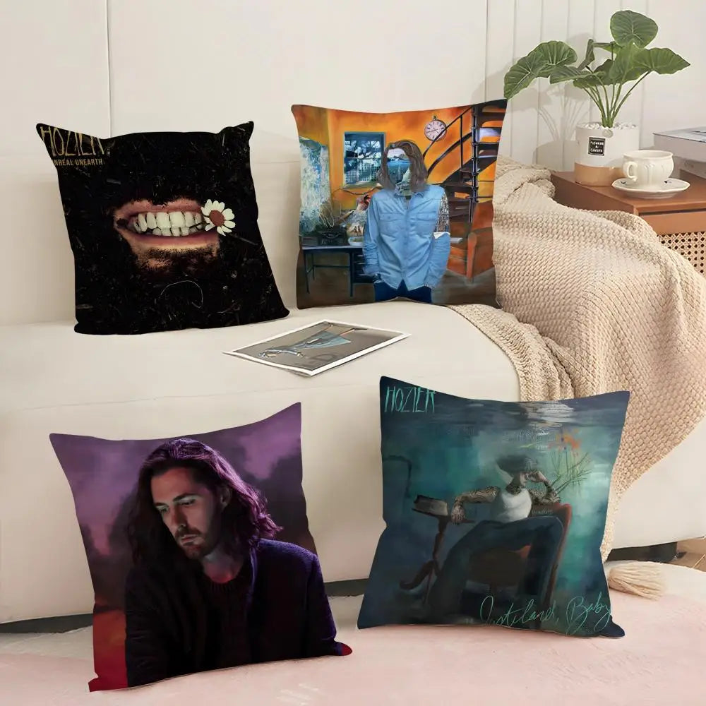 Hozier Linen Cushion Cover – Breathable Pillowcase Hidden Zipper Cushion Cover Axl