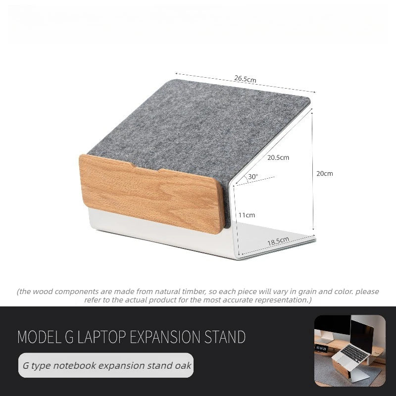 Wooden Laptop Stand & Desktop Storage Rack Organizer Desktop Storage Rack Axl Oak