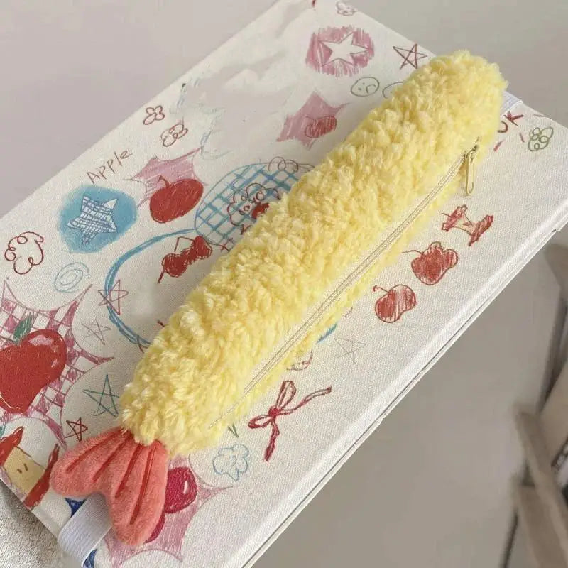 Cute Shrimp Tail Plush Pencil Case | Novelty Stationery Pouch Novelty Pencil Case Axl Default Title