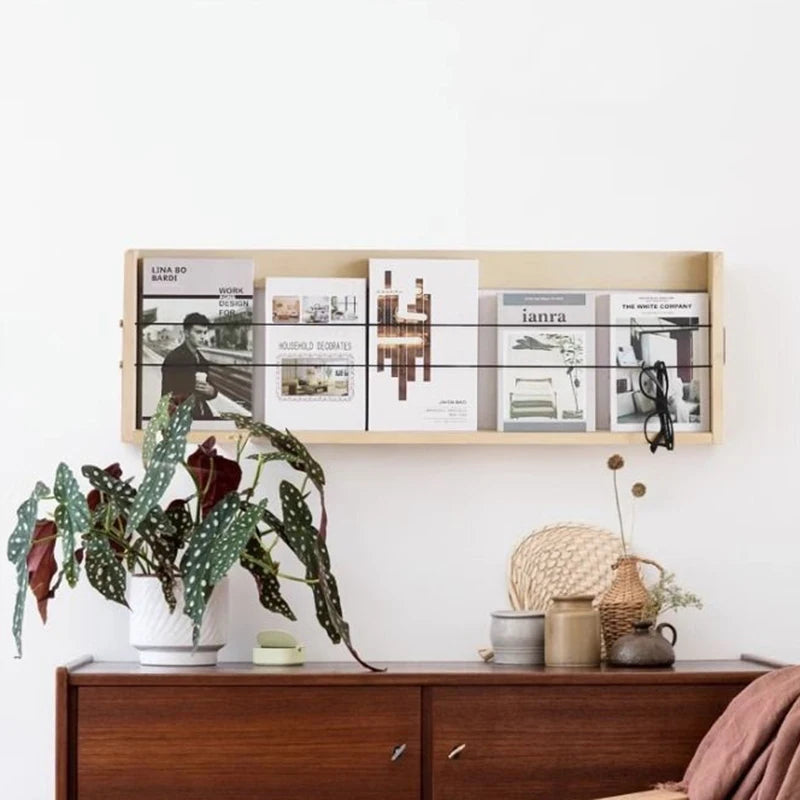 Wooden Floating Wall Shelf – Multifunctional Storage Rack Floating Wall Shelf Axl