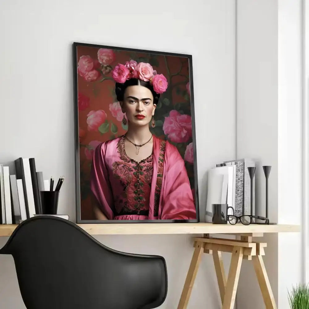 Frida Kahlo Canvas Wall Art – Vintage Unframed Poster Print Canvas Wall Art Axl Black5 30X40cmFrameless