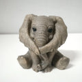 Feng Shui Gray Elephant Figurines Set of 3 | Resin Decor Decorative Figurine Set Axl B