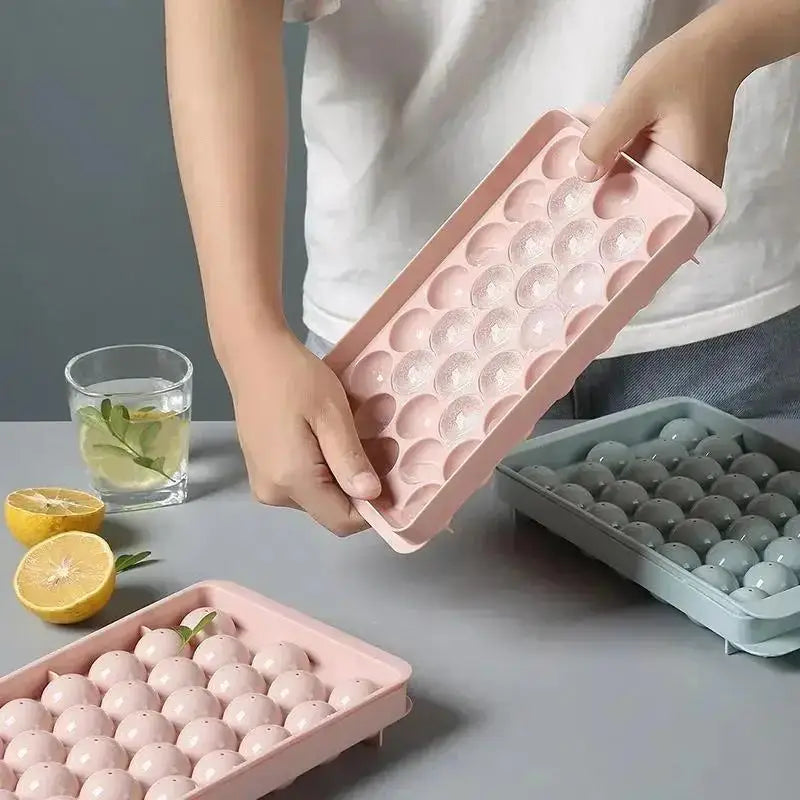 Spherical & Cone Ice Cube Mold with Lid | Round Ice Ball Tray Ice Cube Mold Axl