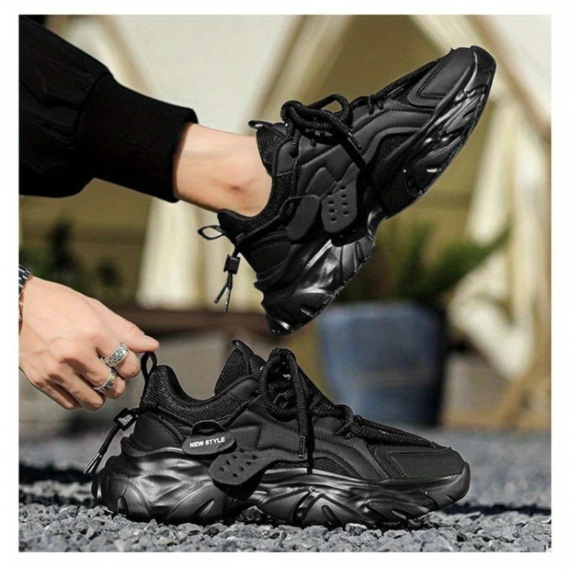 Men's Breathable Mesh Sneakers – Thick Sole Casual Running Shoe Men's Casual Sneakers Axl