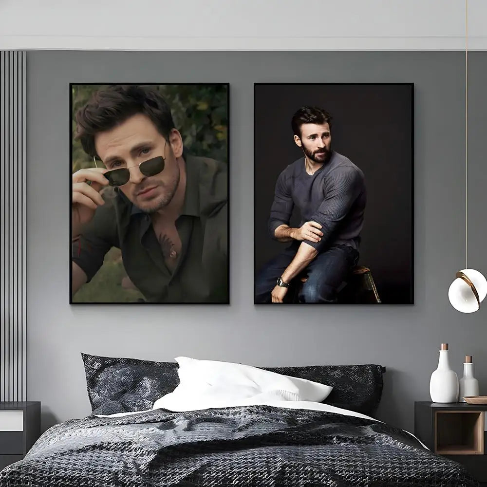Chris Evans HD Wall Poster – Waterproof Sticky Home Decor Wall Art Poster Axl