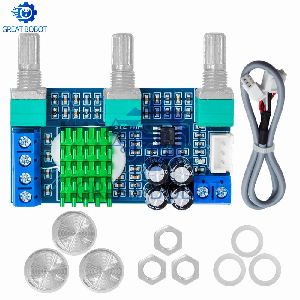 XH-M567 TPA3116D2 80W×2 Dual-Channel Digital Amplifier Board Audio Amplifier Board Axl