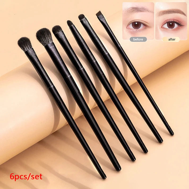 6-Piece Eye Makeup Brush Set – Eyeshadow, Liner & Brow Eye Makeup Brushes Axl