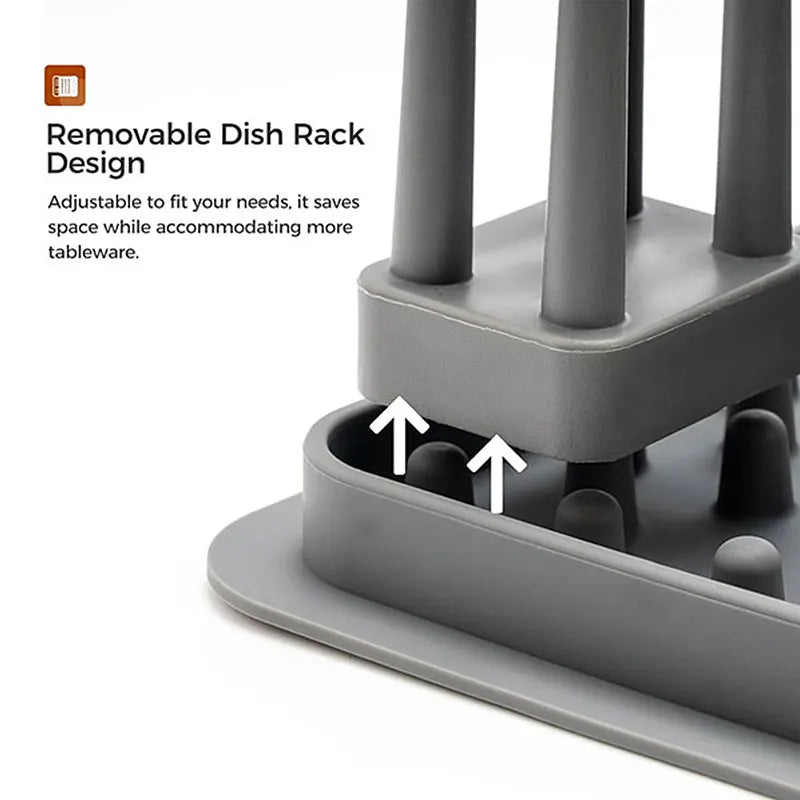 Silicone Dish Drying Rack – Adjustable Drainer & Organizer Dish Drying Rack Axl