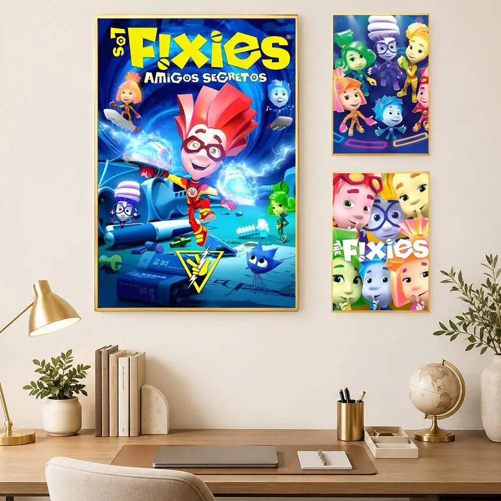 The Fixies Self-Stick HD PVC Wall Poster – Waterproof Decor Wall Art Poster Axl