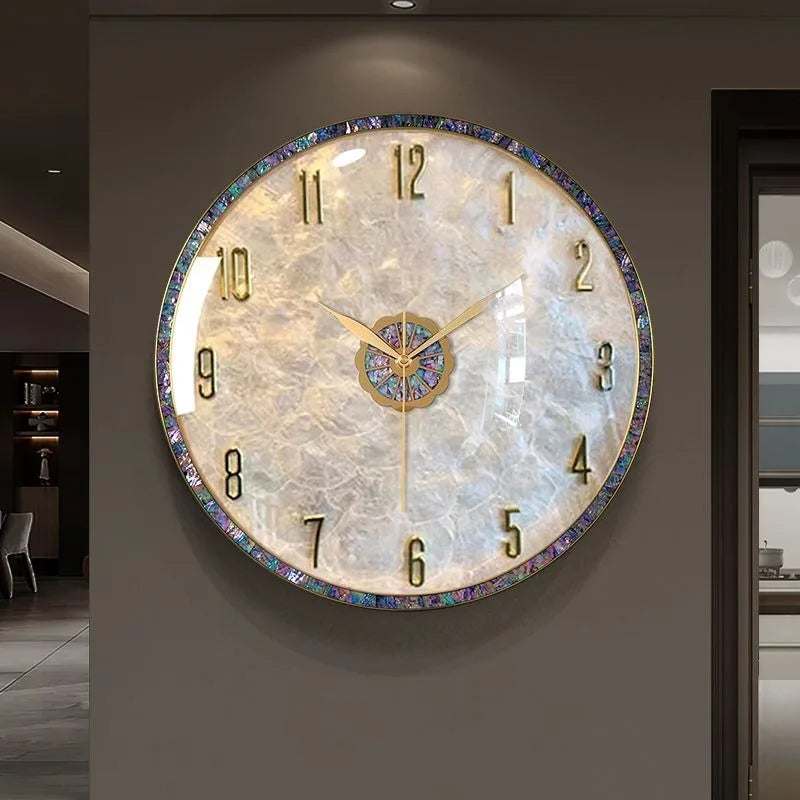 Modern Shell Wall Clock – Silent Large Minimalist 40cm Decor Decorative Wall Clock Axl