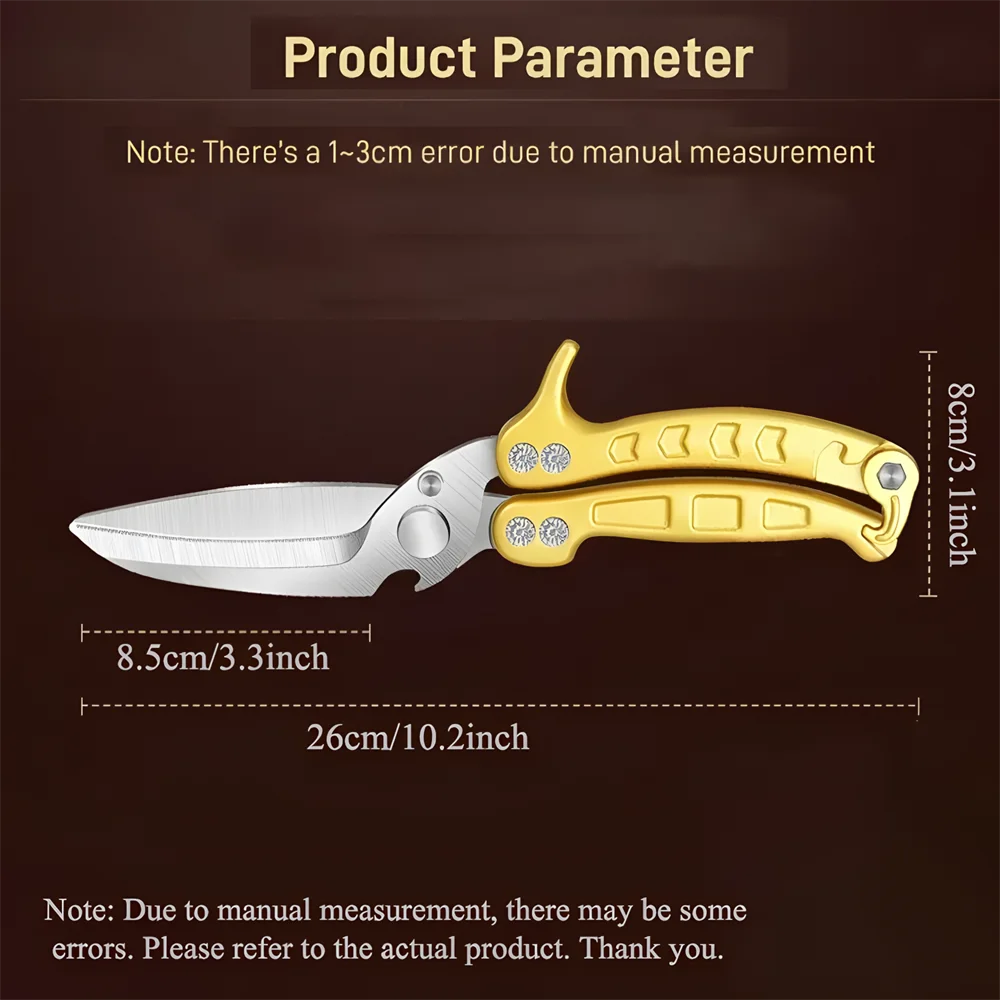 Multi-Functional Kitchen Scissors – Heavy Duty Chicken Bone Shears Kitchen Shears Axl