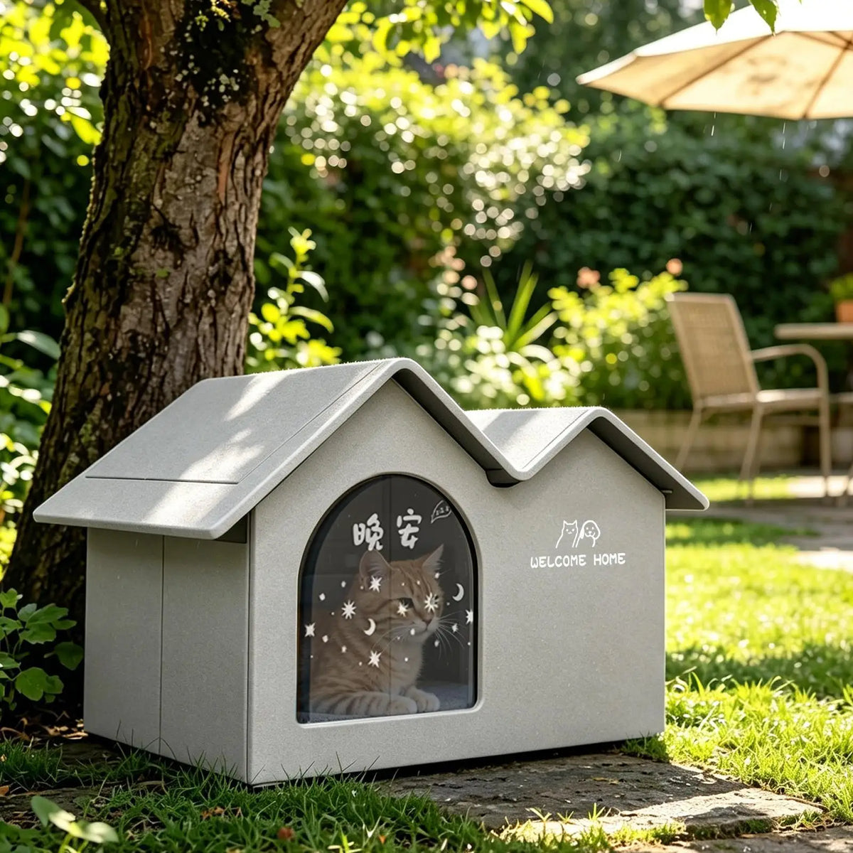Cat Cooling House with Ice Pack – Leak-Proof Pet Shelter Pet Cooling House Axl