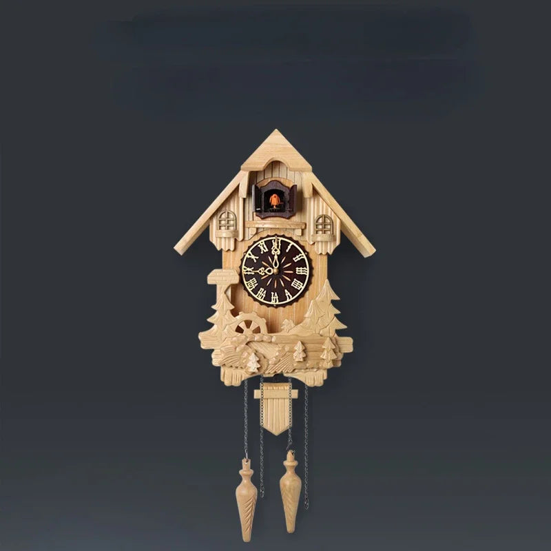 Solid Wood Cuckoo Clock – Vintage 20" Pendulum Wall Clock Cuckoo Wall Clock Axl