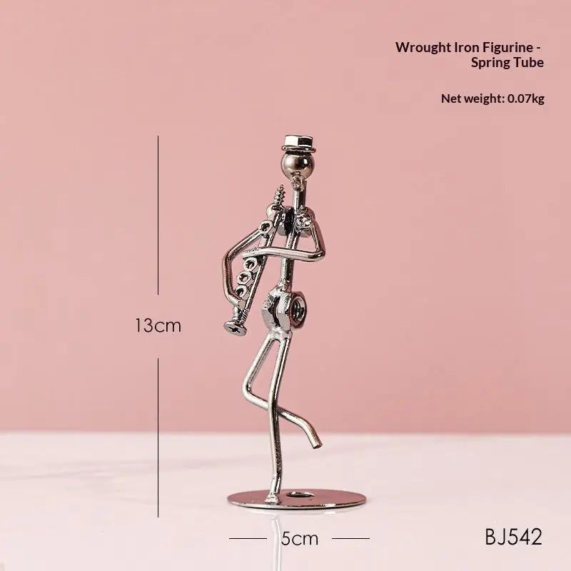 Retro Mini Metal Music Band Figurine | Minimalist Decor Gift Desktop Decor Figurine Axl A1