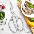 8.5" Multi-Functional Kitchen Scissors – Stainless Steel Shears Kitchen Scissors Axl Silvery 1pc