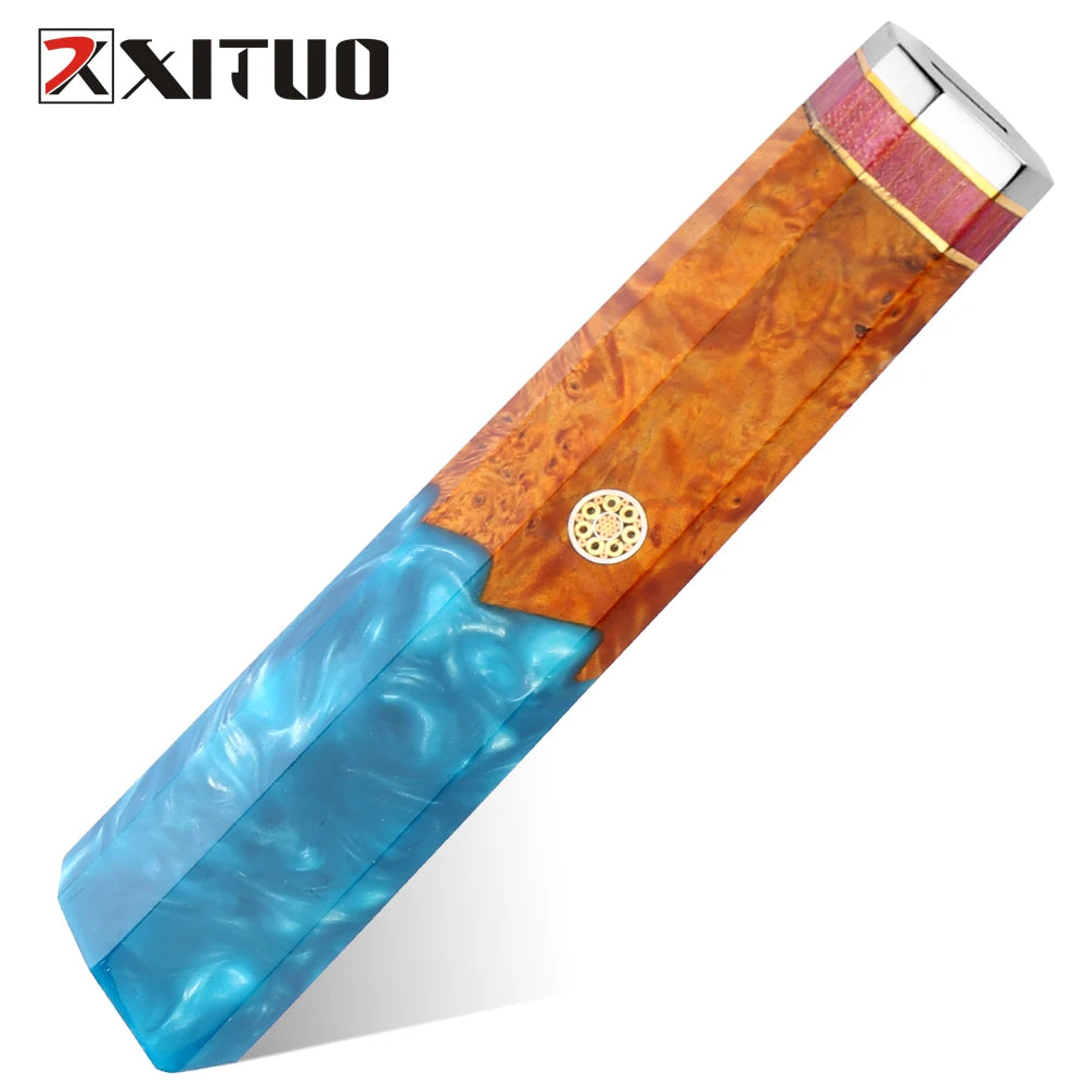 XITUO Handmade Wood & Resin Knife Handle – Gyuto & Sushi Knife Handle Blank Axl DB-2105