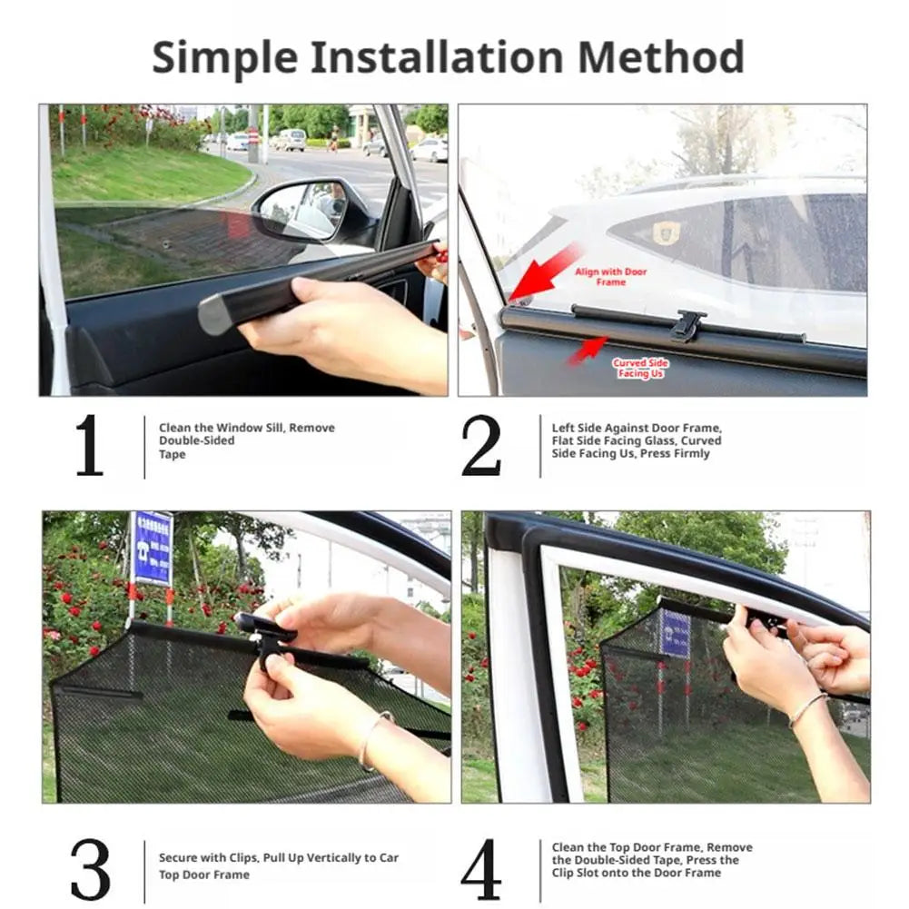 Telescopic Car Side Window Sun Shade | Retractable Curtain Car Window Sun Shade Axl