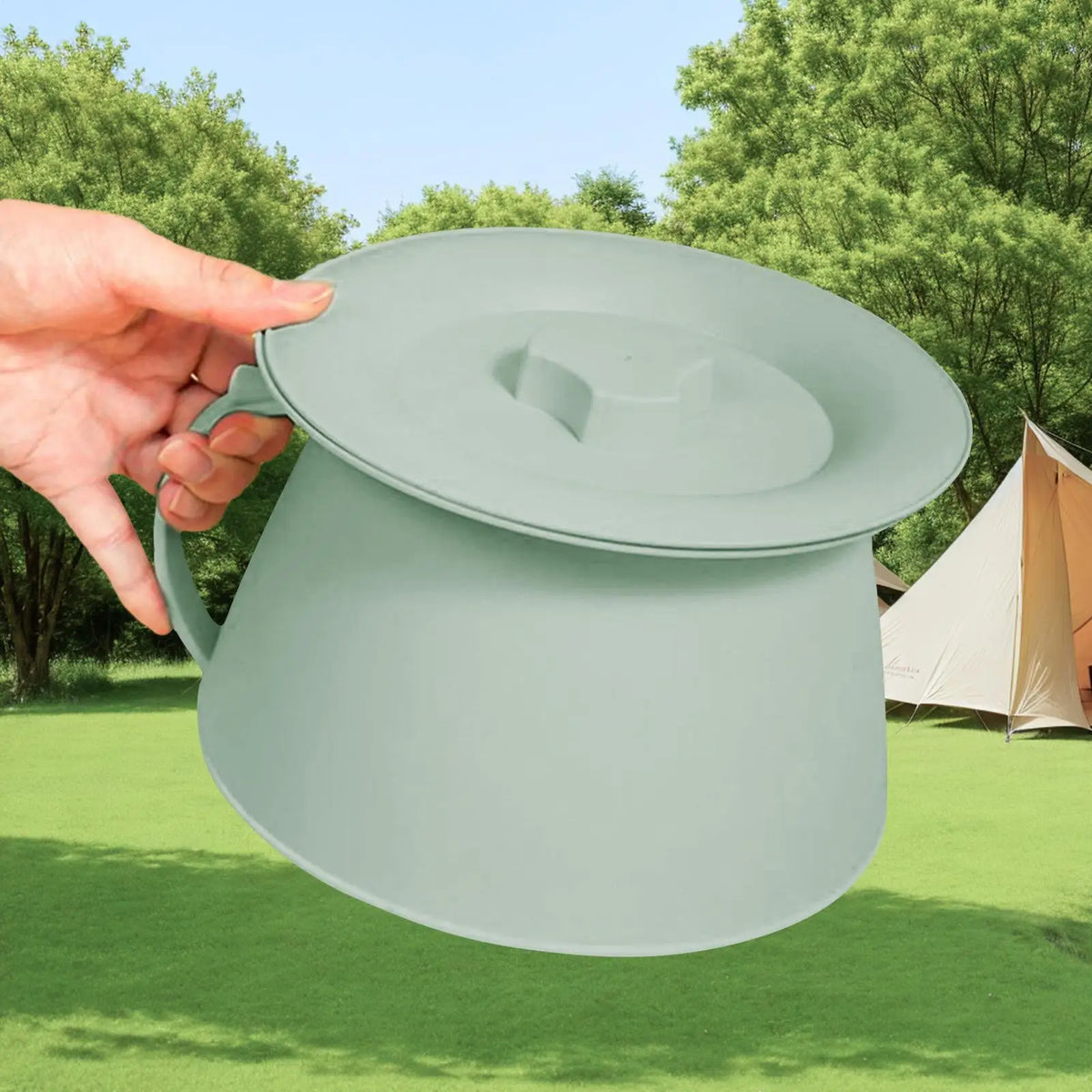 1.5L Portable Chamber Pot with Lid & Handle – Unisex Potty Portable Chamber Pot Axl