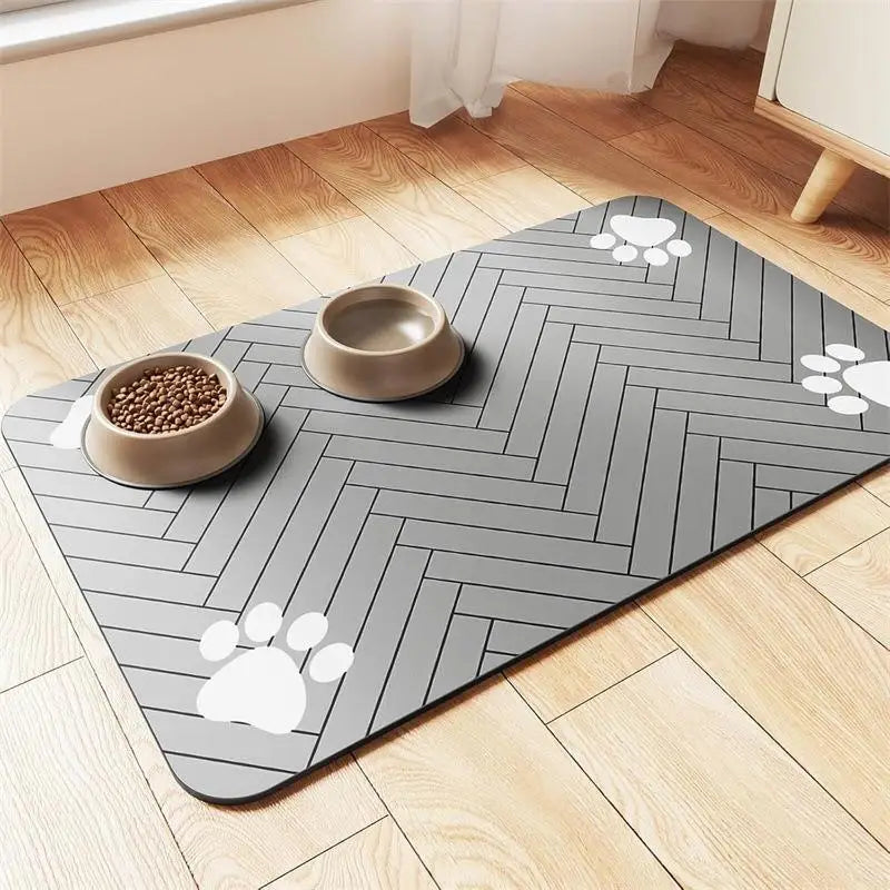 Diatomaceous Earth Pet Placemat – Non-Slip Absorbent Food Mat Pet Feeding Mat Axl A 40X60cm