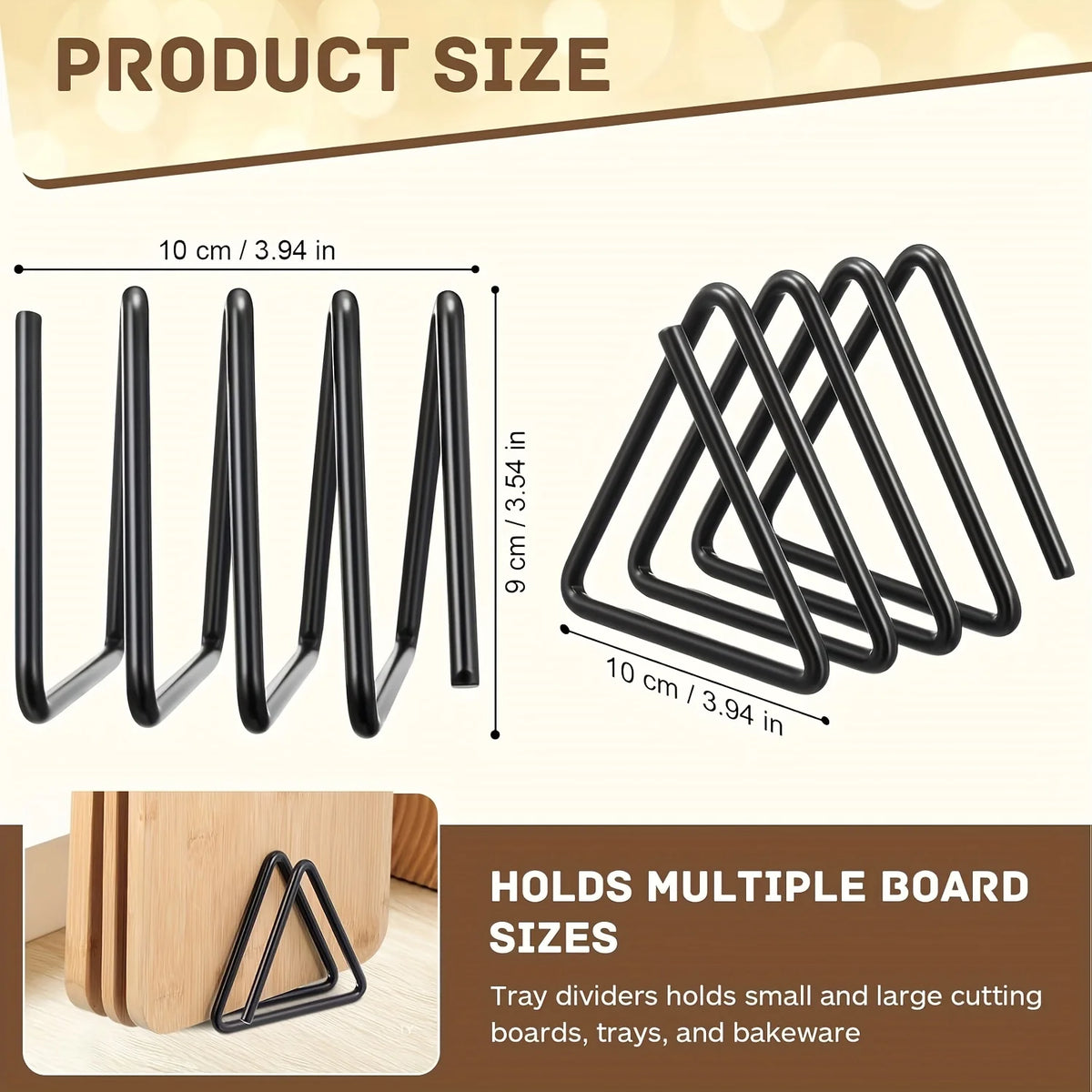 Heavy Duty Metal Cutting Board Rack & Pot Lid Holder Kitchen Storage Rack Axl