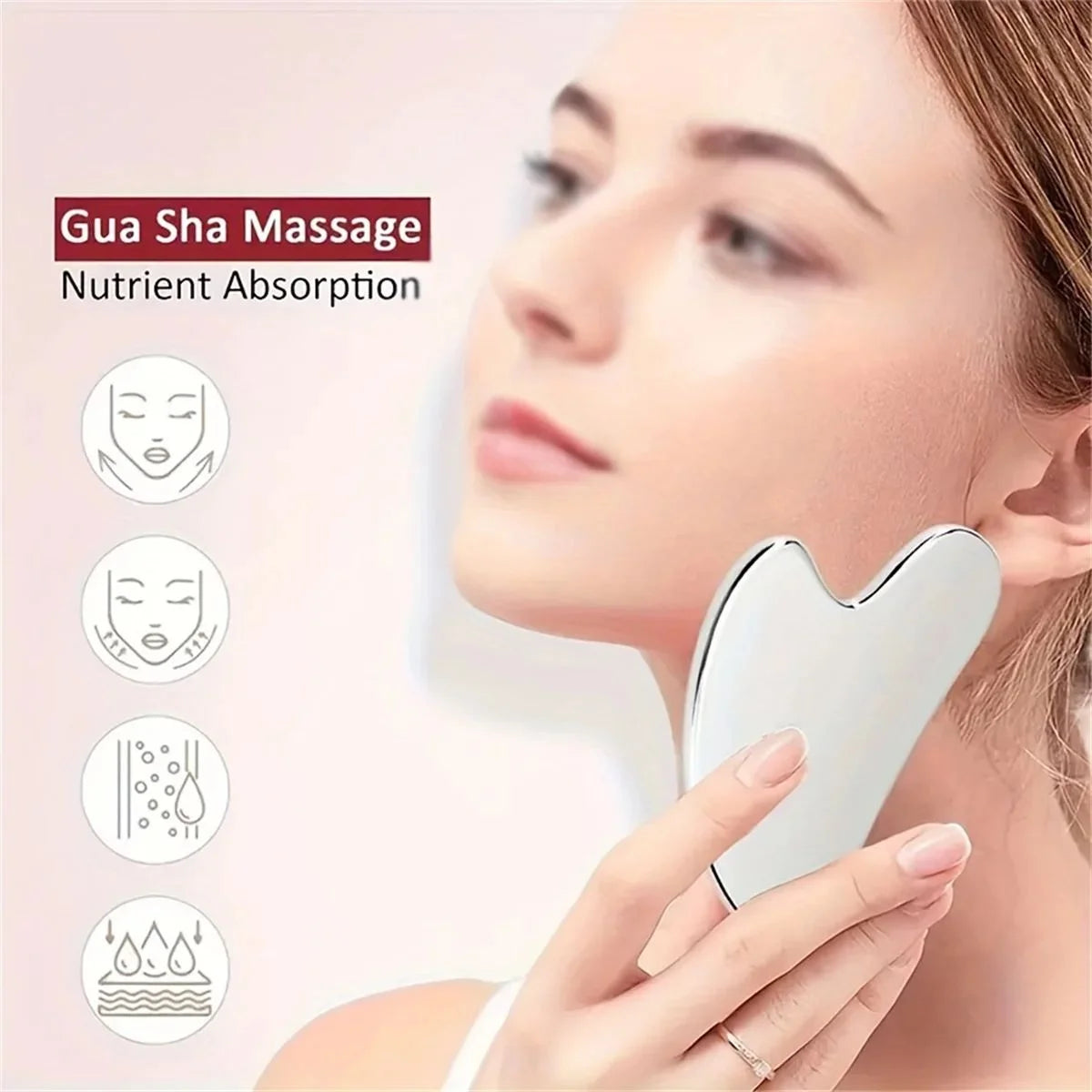 Stainless Steel Gua Sha Facial Massage Board | Skincare Tool Gua Sha Tool Axl