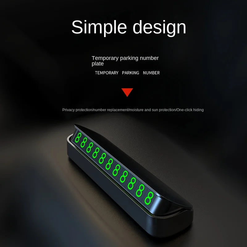 Luminous Temporary Parking Card with Phone Number Holder Parking Card Holder Axl
