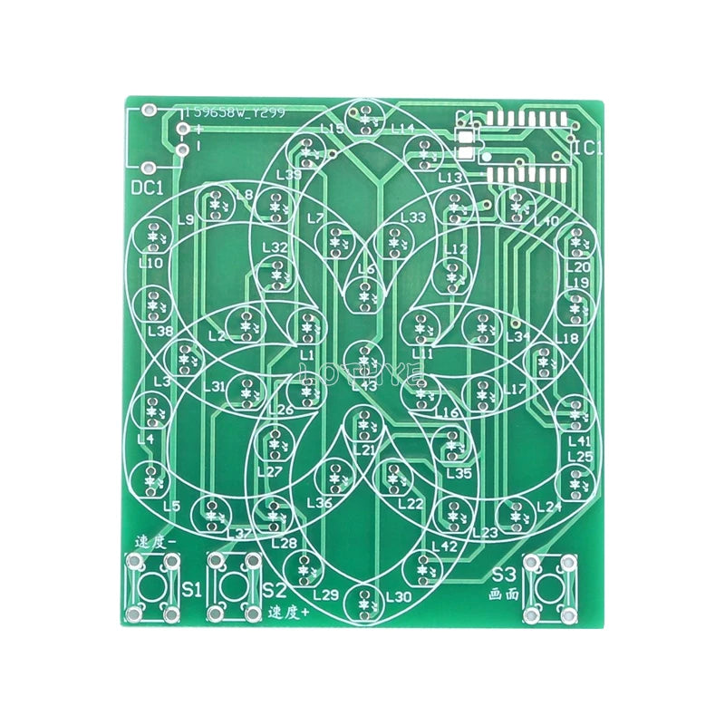 43 LED DIY Windmill Soldering Kit – 9 Animated LED Patterns 5V DIY Electronics Kit Axl