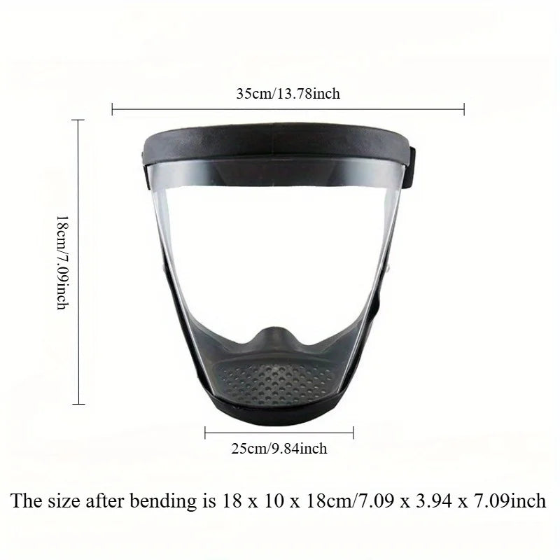Anti-Fog Clear Full Face Shield – Adjustable Headband Full Face Shield Axl