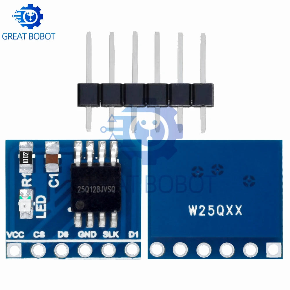 W25Q128 128Mbit NOR Flash SPI Storage Module for STM32 Flash Memory Module Axl
