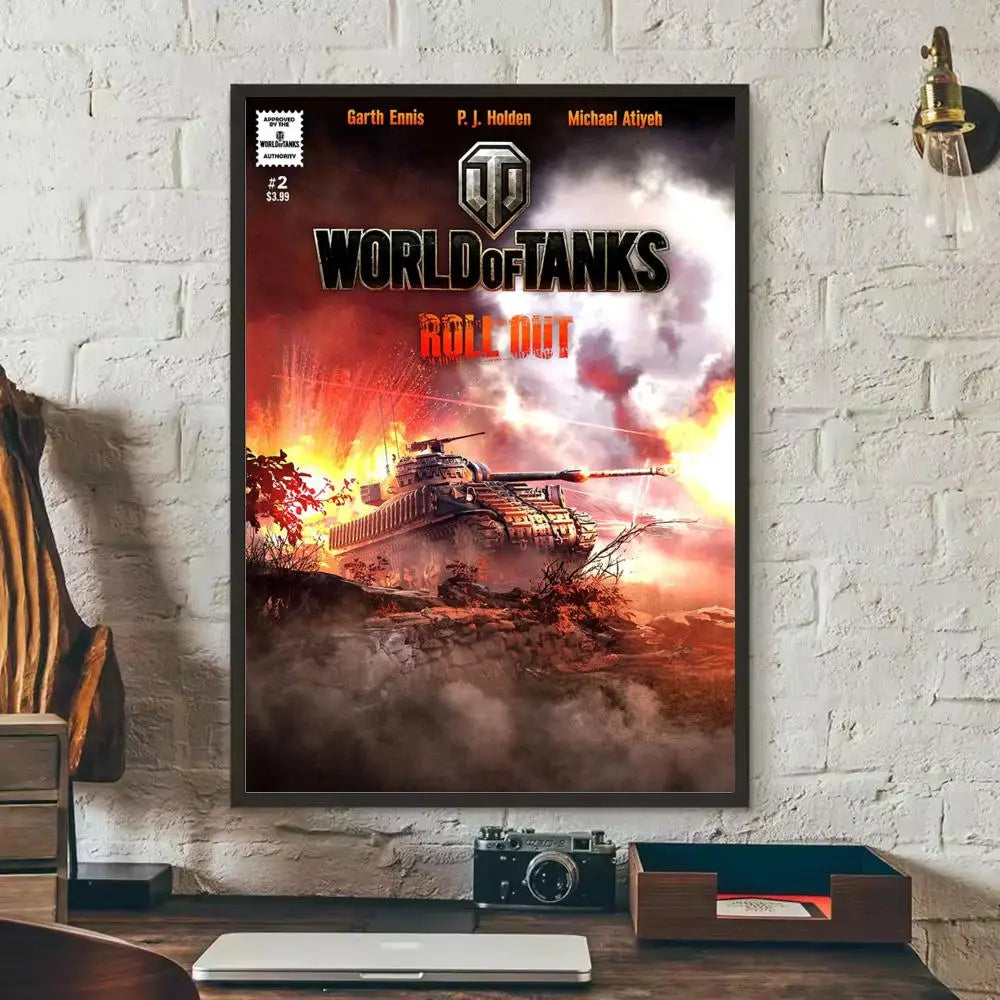 World of Tanks Game Wall Poster Removable Sticker Mural Decal Wall Sticker Mural Axl Black3 30X40cmNoframe