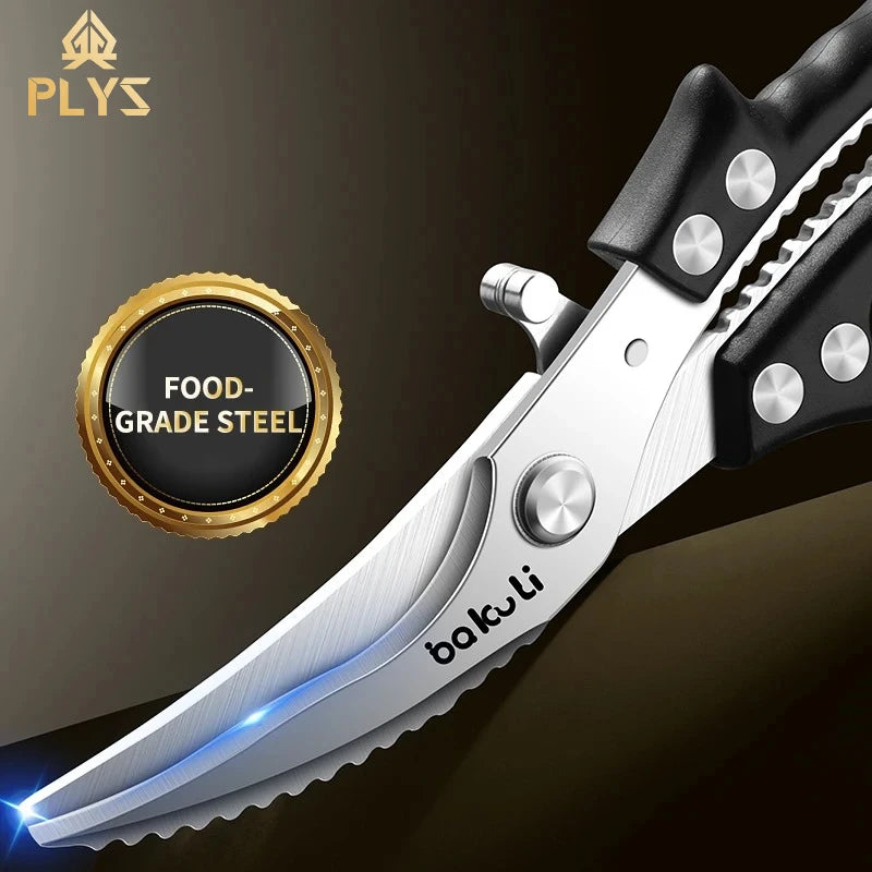 PLYS Stainless Steel Kitchen Scissors – Ergonomic Handle Kitchen Scissors Axl