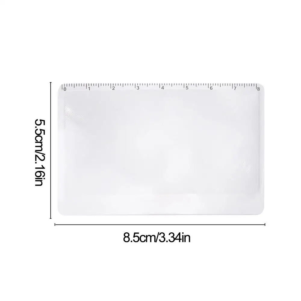 Wallet Magnifier Card – 3x Pocket PVC Reading & Fire Starter Pocket Magnifier Card Axl White