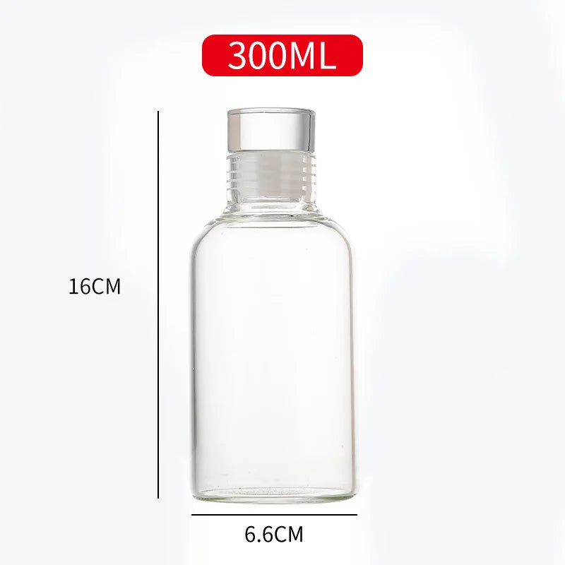 KEMORELA Glass Water Bottle 300–1000ml Leak-Proof Eco Glass Water Bottle Axl 300ML 300-1000ML