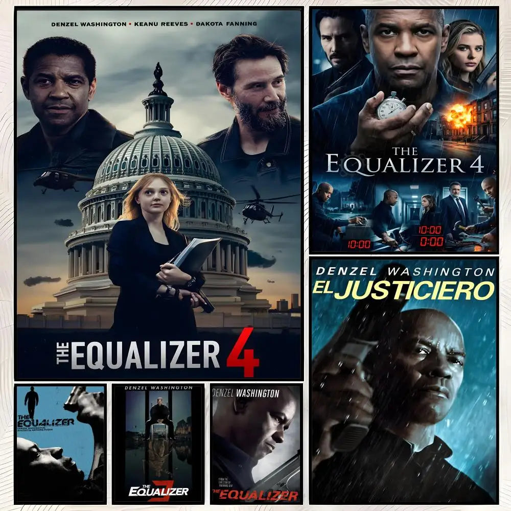 The Equalizer Movie Poster Self-Stick HD PVC Wall Art Decor Movie Wall Poster Axl