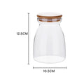 KEMORELA Glass Airtight Canister with Wood Lid | Kitchen Storage Glass Storage Canister Axl S