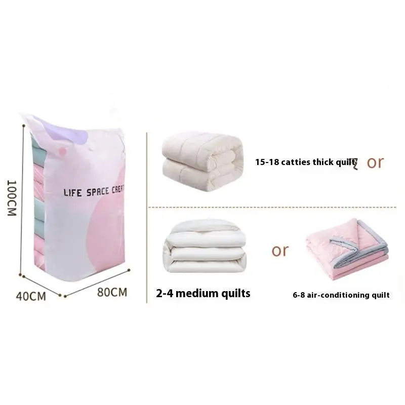 No-Pump Vacuum Storage Bag for Clothes & Blankets – Large Vacuum Storage Bag Axl L