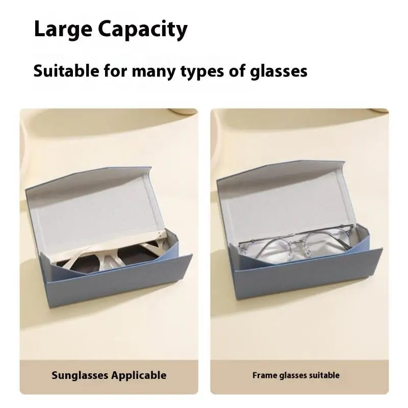 Foldable Triangle Eyeglass Case – Waterproof PU Leather Eyeglass Case Axl