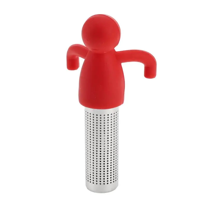 Human-Shaped Stainless Steel Tea Infuser | Reusable Loose Leaf Tea Infuser Axl Red one size