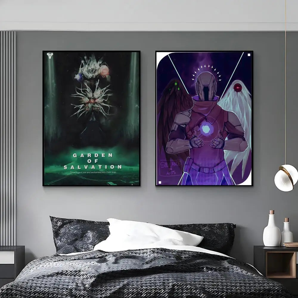 Destiny 2 HD Wall Poster – Waterproof Peel & Stick Game Decor Game Art Poster Axl